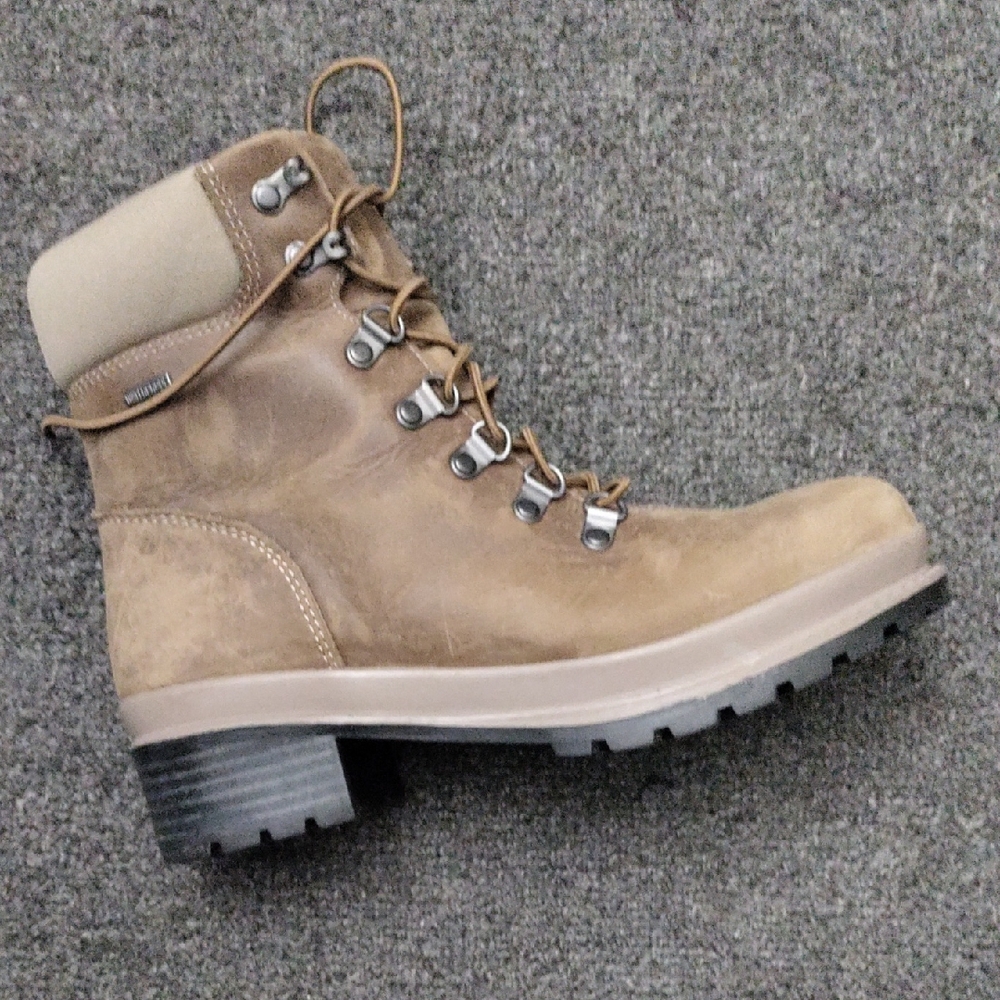 MUCK Women's Tan Lace-Up Combat Moto Boot